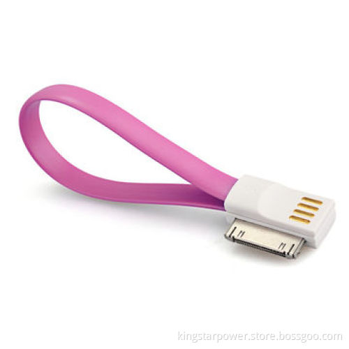 Data Cable for iPad 2/3/iPhone 3/3G/4/4S/iPod Touch 3rd*4th/Nano 5, 30-pin, USB & Magnetic Bracelet